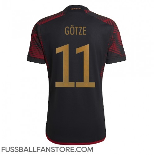 Deutschland Mario Gotze #11 Replik Auswärtstrikot WM 2022 Kurzarm